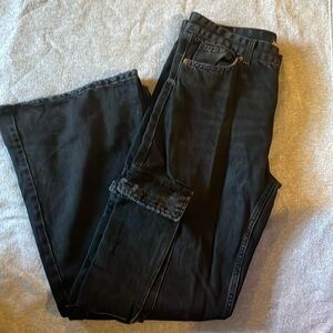 Zara Cargo Black Jeans
